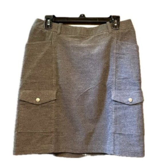Eddie Bauer Grey Cargo Skirt size 6 tall - Picture 1 of 6